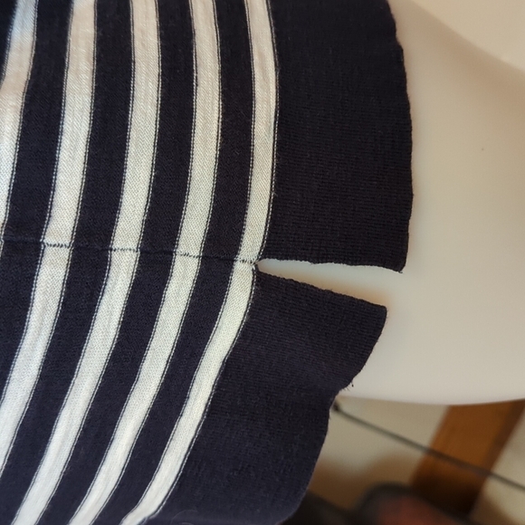 Loft Women's Striped Short Sleeve Knit Top Size XS - Picture 3 of 6